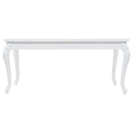Dining Table 179x89x81 cm High Gloss White