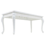 Dining Table 179x89x81 cm High Gloss White - 45-Degree Angle