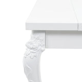 Dining Table 179x89x81 cm High Gloss White - Close-Up Angle