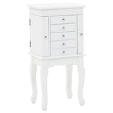 Free Standing Jewelery Cabinet White - Front View