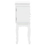 Free Standing Jewelery Cabinet White - Top-Down View