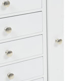 Free Standing Jewelery Cabinet White - Low Angle