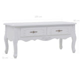 Coffee Table 100x50x46 cm White - Extra Image