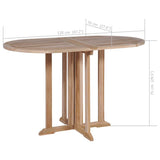 Folding Butterfly Garden Table 120x70x75 cm Solid Teak Wood