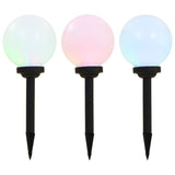 Outdoor Solar Lamps 3 pcs LED Spherical 20 cm RGB