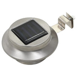 Outdoor Solar Lamps 6 pcs LED Round 12 cm White - Front View