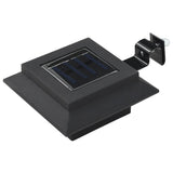 Outdoor Solar Lamps 6 pcs LED Square 12 cm Black - Front View