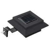 Outdoor Solar Lamps 6 pcs LED Square 12 cm Black - Side View