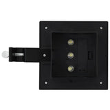 Outdoor Solar Lamps 6 pcs LED Square 12 cm Black - Close-Up Angle