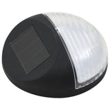 Outdoor Solar Wall Lamps LED 12 pcs Round Black - Side View
