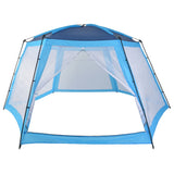 Pool Tent Fabric 590x520x250 cm Blue - Side View