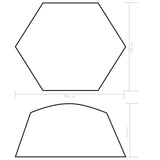 Pool Tent Fabric 590x520x250 cm Blue - Close-Up Angle