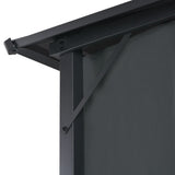 Gazebo with Curtain Aluminium 3x3 m Black - 45-Degree Angle