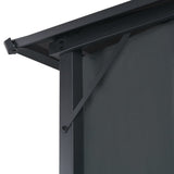 Gazebo with Curtain Aluminium 4x3x2.6 m Black - 45-Degree Angle