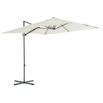 Cantilever Garden Parasol with Steel Pole 250x250 cm Sand