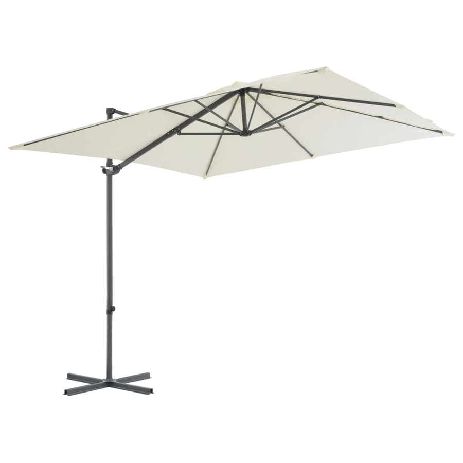 Cantilever Garden Parasol with Steel Pole 250x250 cm Sand