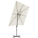 Cantilever Garden Parasol with Steel Pole 250x250 cm Sand