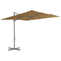 Cantilever Garden Parasol with Steel Pole Taupe 250x250 cm