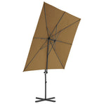 Cantilever Garden Parasol with Steel Pole Taupe 250x250 cm
