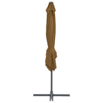 Cantilever Garden Parasol with Steel Pole Taupe 250x250 cm