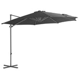 Cantilever Garden Parasol with Steel Pole Anthracite 300 cm