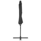 Cantilever Garden Parasol with Steel Pole Anthracite 300 cm