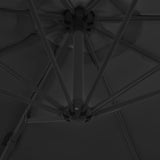 Cantilever Garden Parasol with Steel Pole Anthracite 300 cm - Rear View