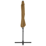 Cantilever Garden Parasol with Steel Pole Taupe 300 cm