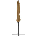 Cantilever Garden Parasol with Steel Pole Taupe 300 cm