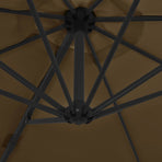 Cantilever Garden Parasol with Steel Pole Taupe 300 cm