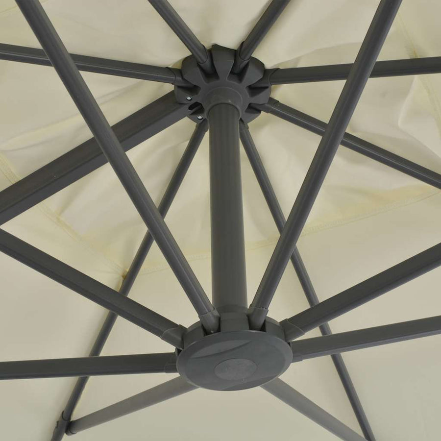 Cantilever Garden Parasol with Aluminium Pole 300x300 cm Sand