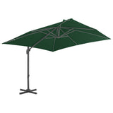 Cantilever Garden Parasol with Aluminium Pole 400x300 cm Green