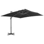 Cantilever Garden Parasol with Pole 300x300 cm Anthracite