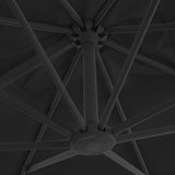 Cantilever Garden Parasol with Aluminium Pole 300x300 cm Anthracite - Rear View