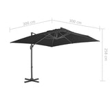Cantilever Garden Parasol with Aluminium Pole 300x300 cm Anthracite - Extra Image