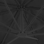 Cantilever Garden Parasol with Pole 400x300 cm Anthracite