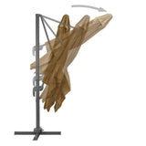Cantilever Garden Parasol with Aluminium Pole 300x300 cm Taupe - Top-Down View
