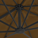 Cantilever Garden Parasol with Aluminium Pole 300x300 cm Taupe