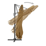Cantilever Garden Parasol with Aluminium Pole 400x300 cm Taupe - Top-Down View