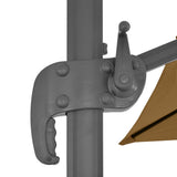 Cantilever Garden Parasol with Aluminium Pole 400x300 cm Taupe