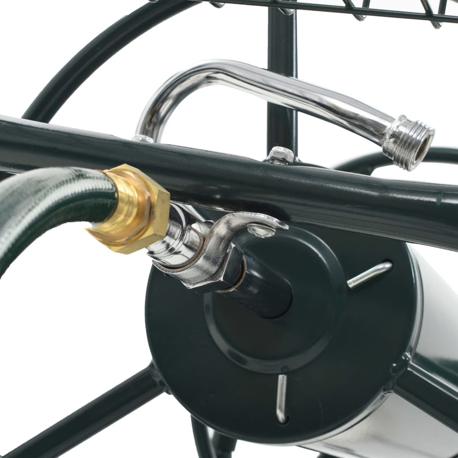 Garden Hose Trolley with 1/2" Hose Connector 75 m Steel