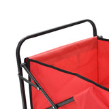 Folding Hand Trolley Steel Red - Top-Down View