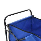 Folding Hand Trolley Steel Blue - Top-Down View
