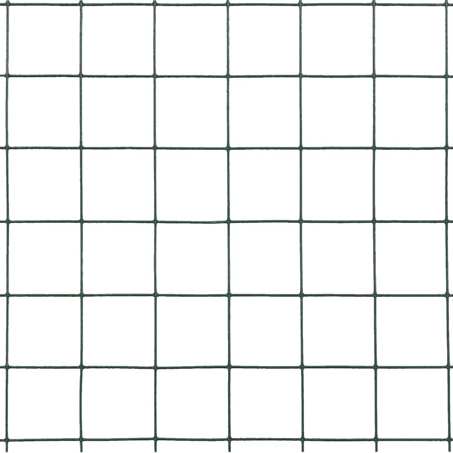 Chicken Wire Fence Steel with PVC Coating 10x0.5 m Green