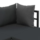 2 Piece Garden Corner Sofa Set with Cushions Aluminium WPC - Low Angle