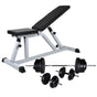 Workout Bench with Barbell and Dumbbell Set 60,5 kg