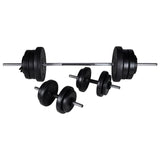 Workout Bench with Barbell and Dumbbell Set 60.5 kg - Low Angle