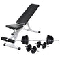 Workout Bench with Barbell and Dumbbell Set 60,5 kg