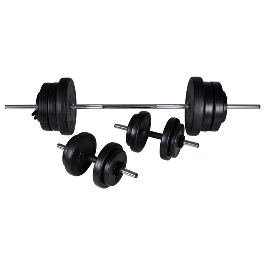 Workout Bench with Barbell and Dumbbell Set 60,5 kg
