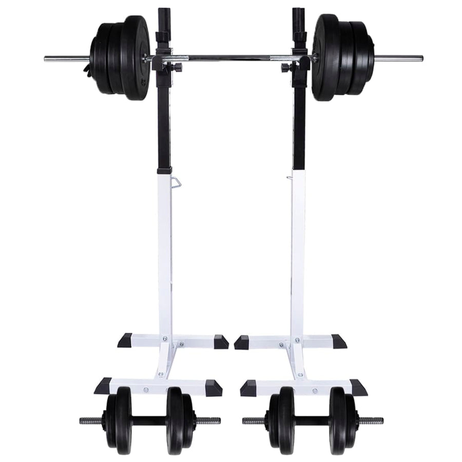 Barbell Squat Rack with Barbell and Dumbbell Set 60,5 kg